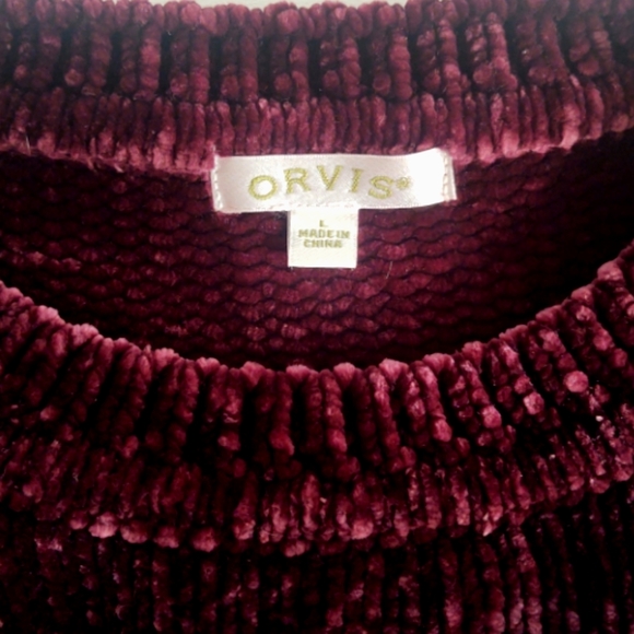 Orvis pullover chenille sweater Large - Picture 5 of 6